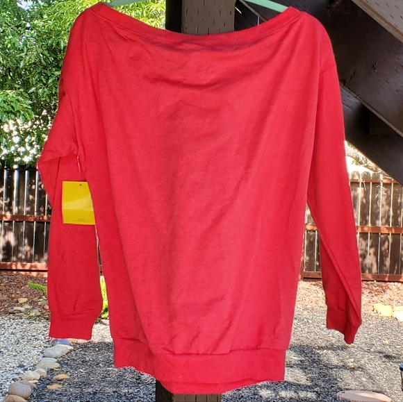 NWT - Disney | Red Mickey Mouse Sweatshirt Size Juniors Medium - Picture 4 of 8